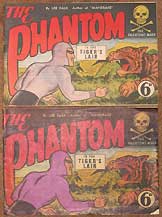 Front cover of The Phantom #2 - original vs replica